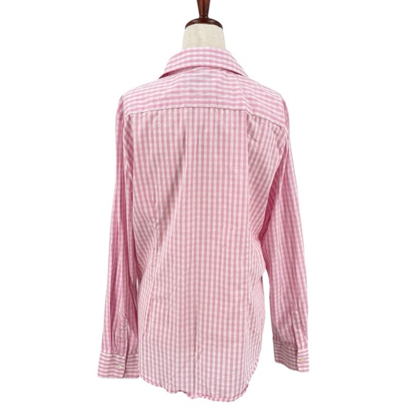 The Shirt by Rochelle Behrens Pink Gingham Button Down XL - Picture 2 of 7